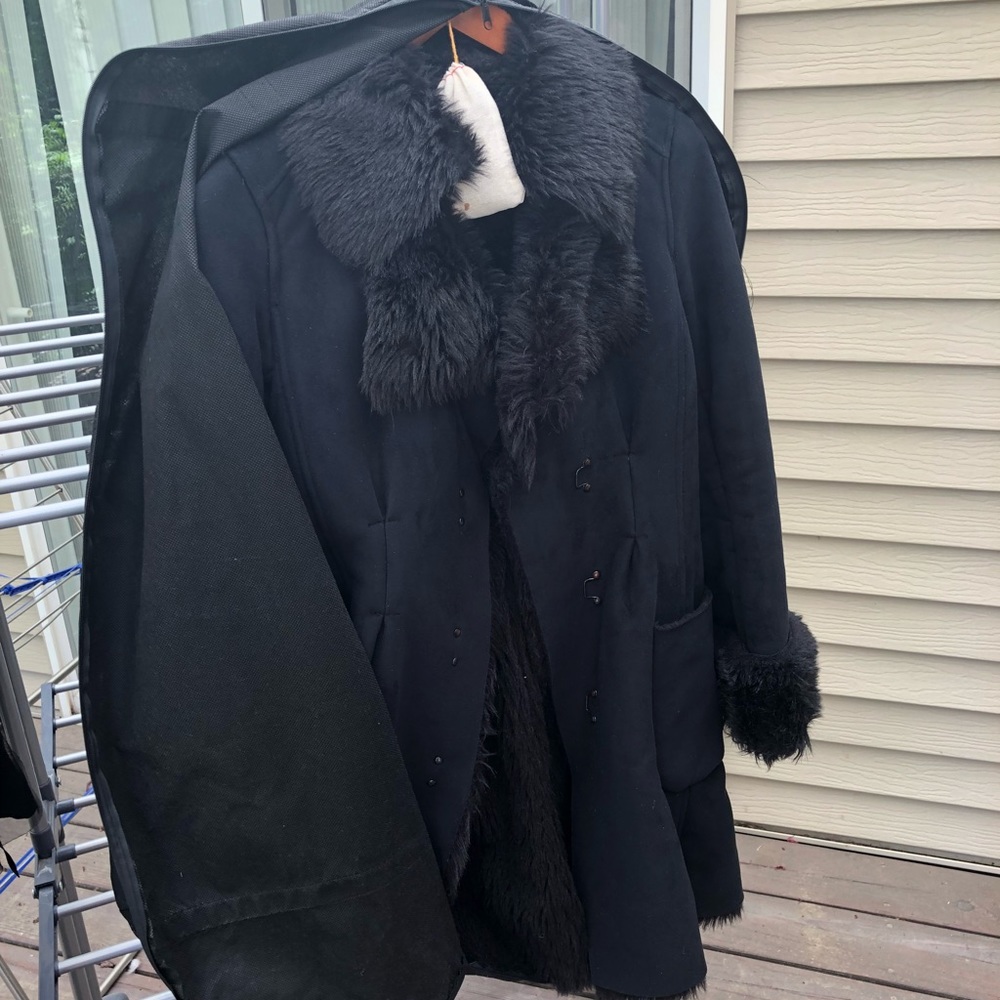 A/X Armani ExchangeBlack Fur Coat